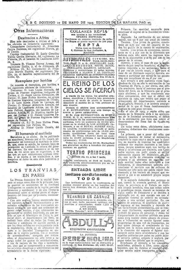 ABC MADRID 10-05-1925 página 19