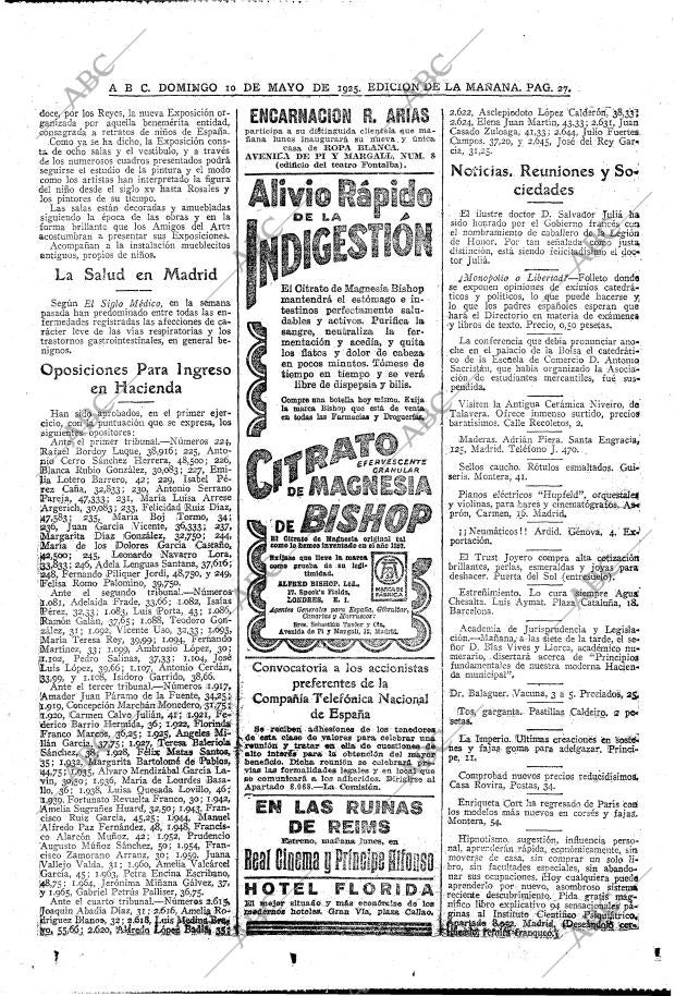 ABC MADRID 10-05-1925 página 25