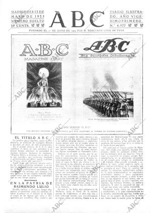 ABC MADRID 13-05-1925 página 1