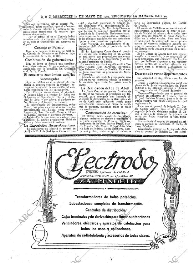ABC MADRID 13-05-1925 página 10
