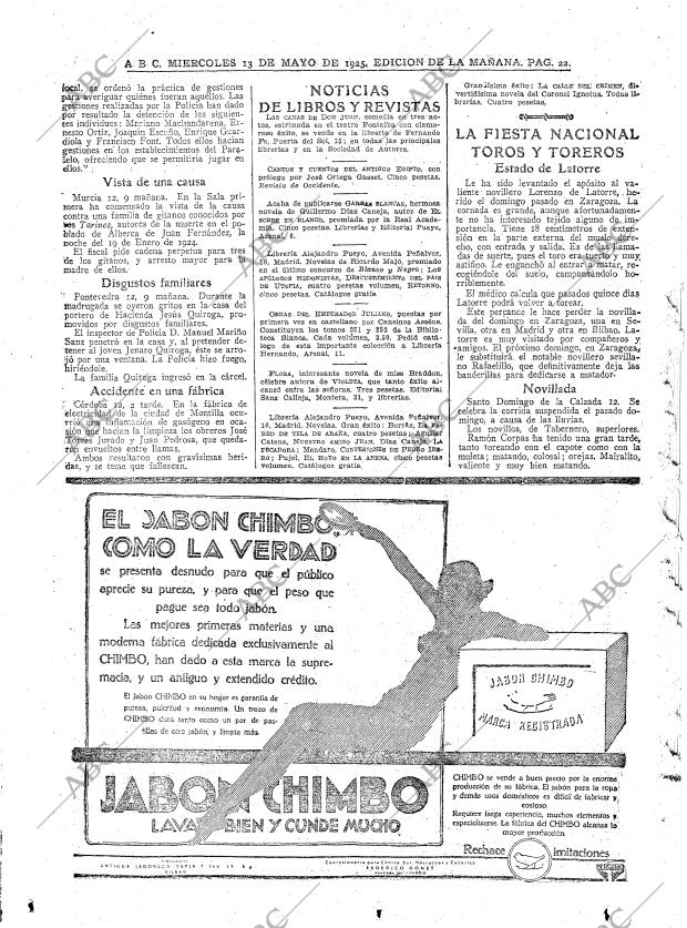 ABC MADRID 13-05-1925 página 22