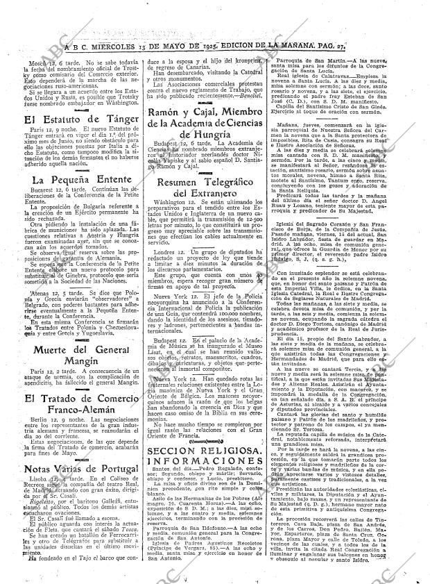 ABC MADRID 13-05-1925 página 27