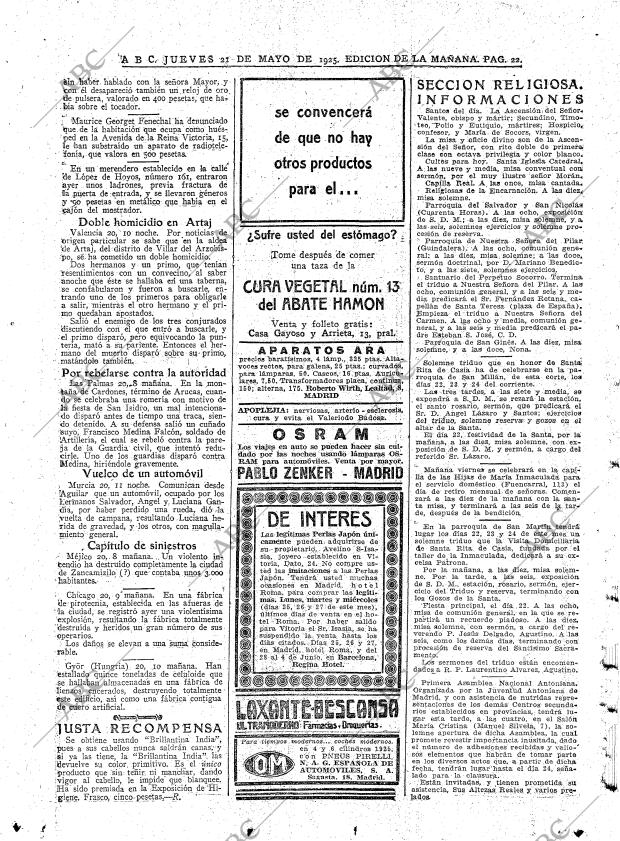 ABC MADRID 21-05-1925 página 22