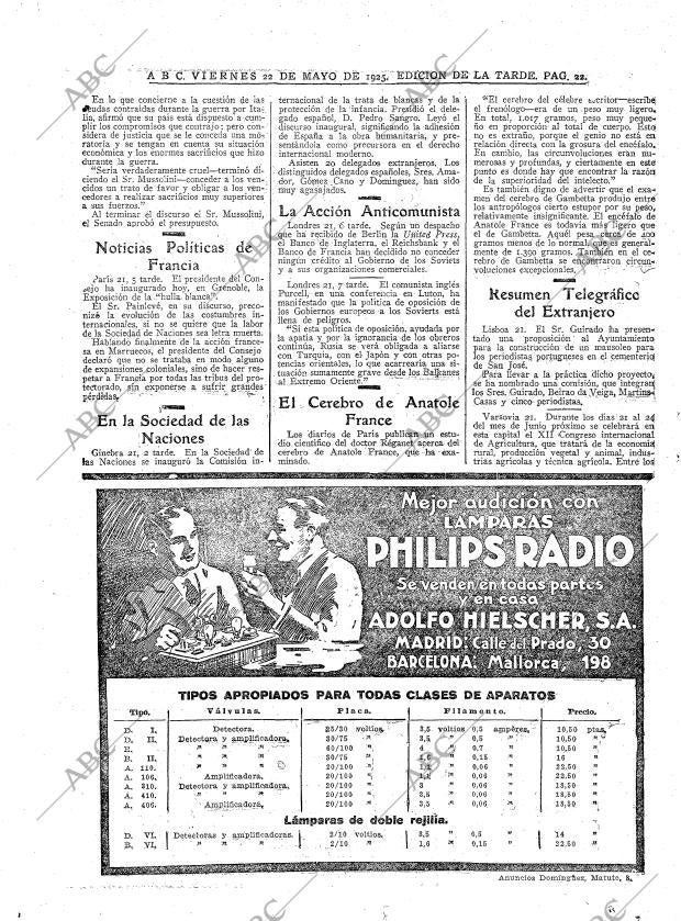 ABC MADRID 22-05-1925 página 22