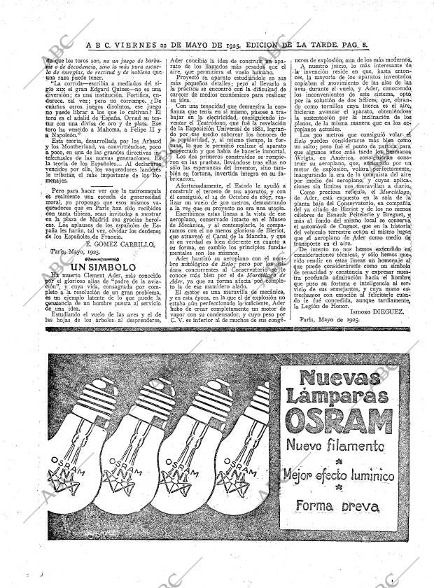 ABC MADRID 22-05-1925 página 8