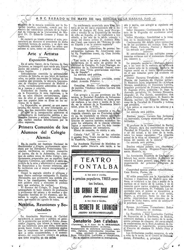 ABC MADRID 23-05-1925 página 16