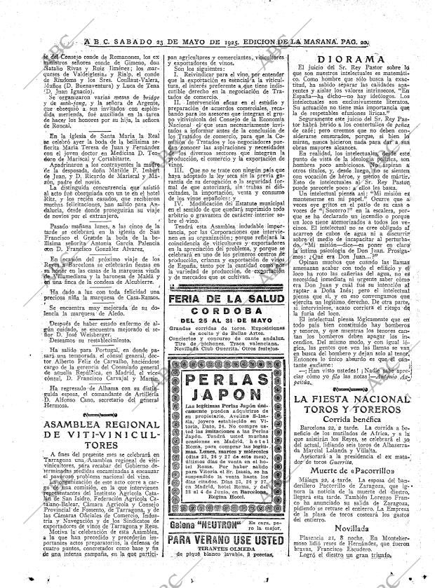 ABC MADRID 23-05-1925 página 20