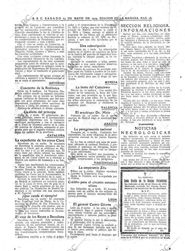 ABC MADRID 23-05-1925 página 28