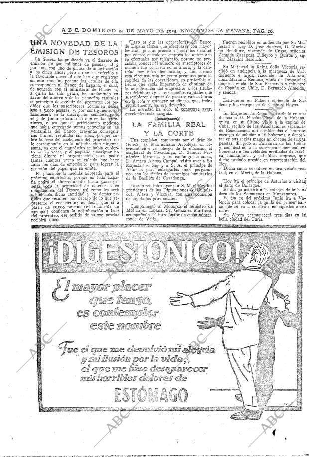 ABC MADRID 24-05-1925 página 16