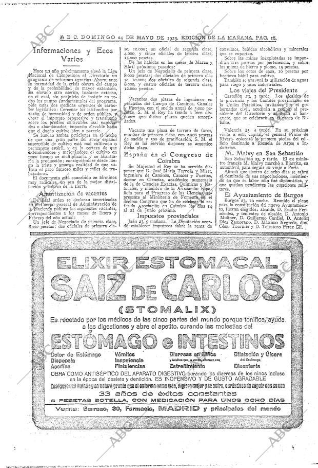 ABC MADRID 24-05-1925 página 18