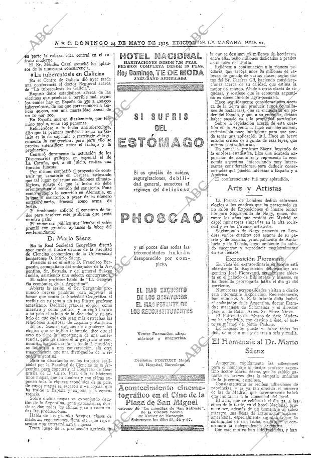 ABC MADRID 24-05-1925 página 21