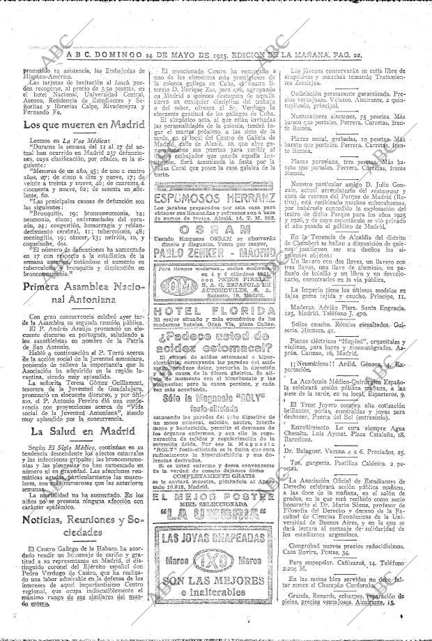 ABC MADRID 24-05-1925 página 22