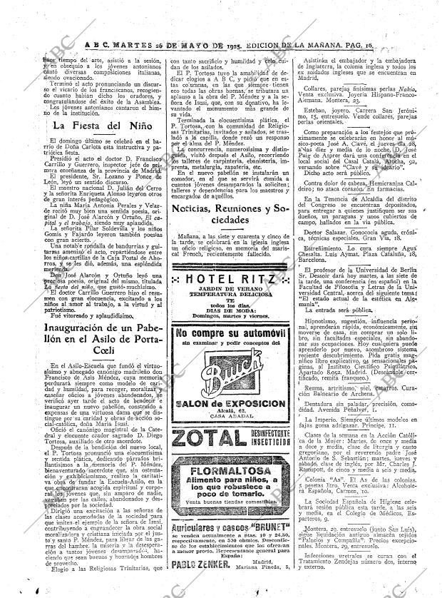 ABC MADRID 26-05-1925 página 16