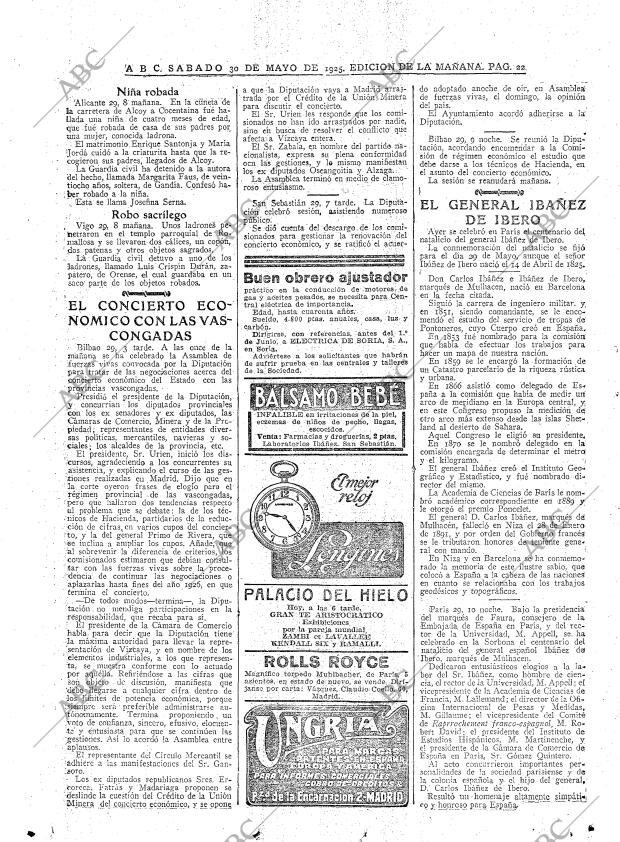 ABC MADRID 30-05-1925 página 22