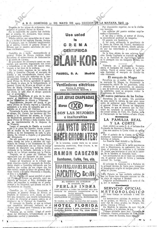 ABC MADRID 31-05-1925 página 25