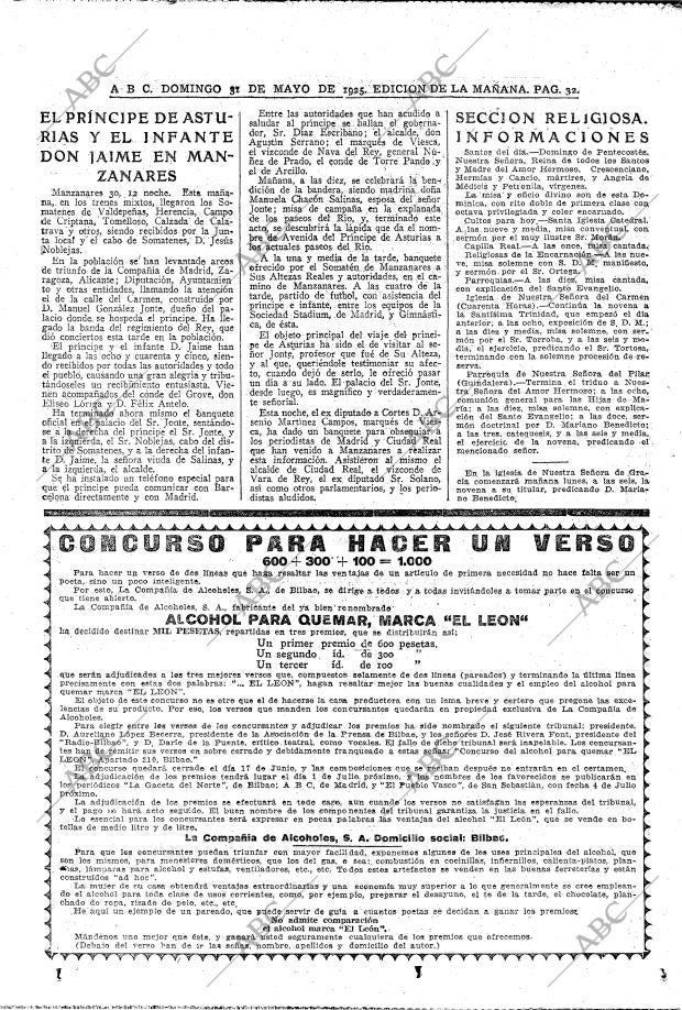 ABC MADRID 31-05-1925 página 32