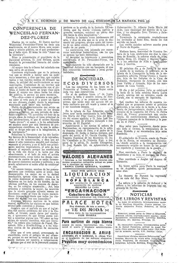 ABC MADRID 31-05-1925 página 33