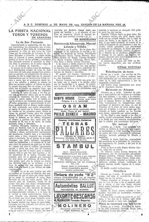 ABC MADRID 31-05-1925 página 36