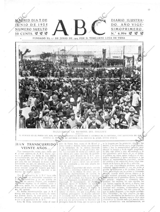 ABC MADRID 02-06-1925 página 1
