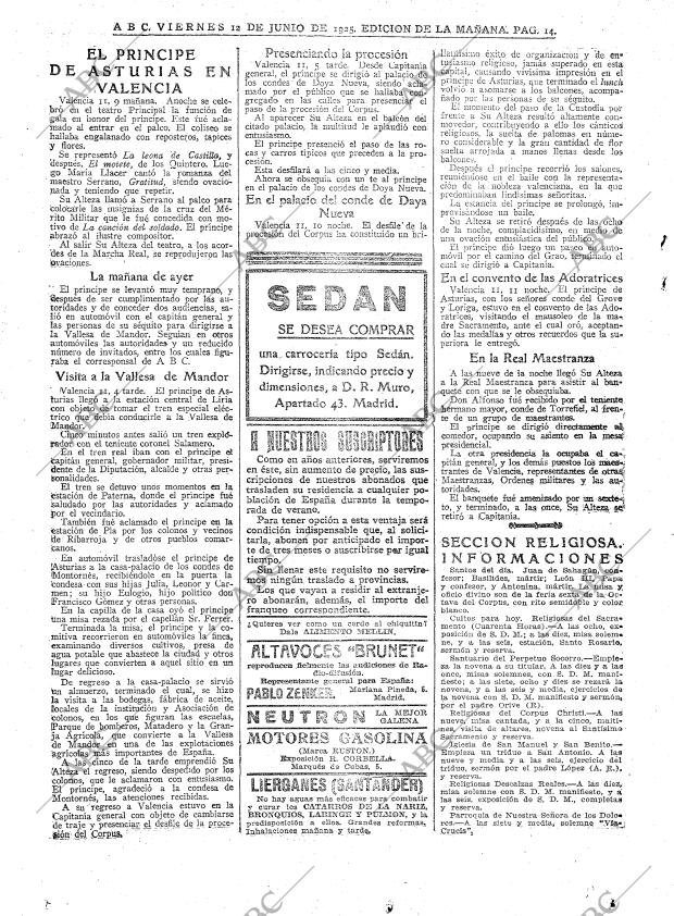 ABC MADRID 12-06-1925 página 14