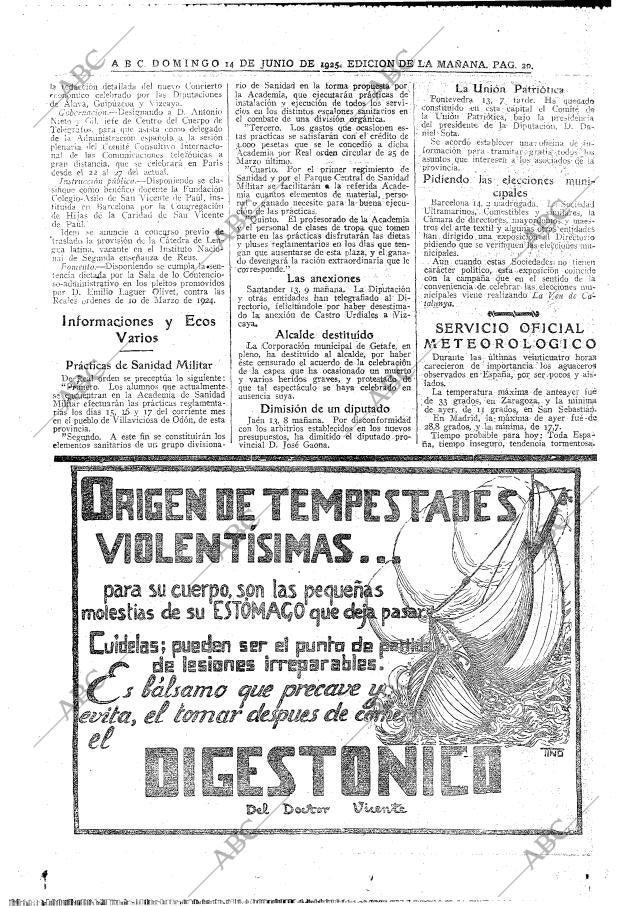 ABC MADRID 14-06-1925 página 20