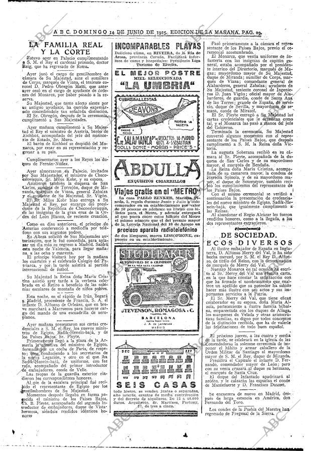 ABC MADRID 14-06-1925 página 29
