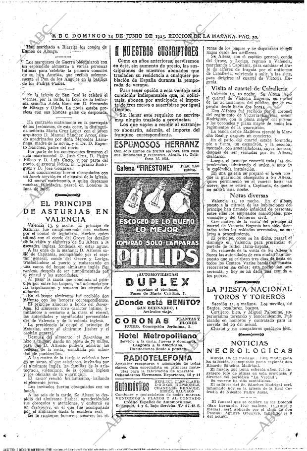 ABC MADRID 14-06-1925 página 30