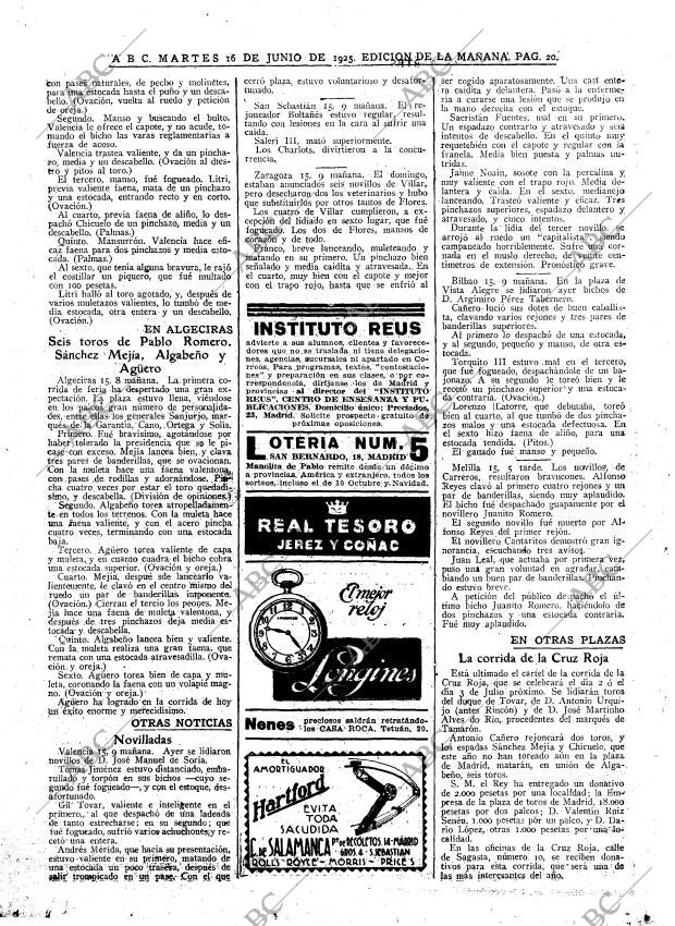 ABC MADRID 16-06-1925 página 20