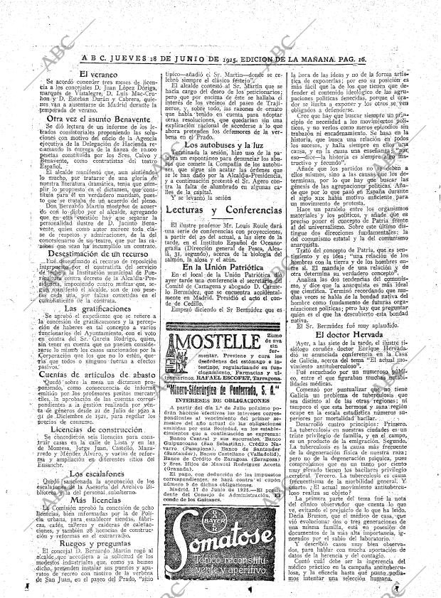 ABC MADRID 18-06-1925 página 16