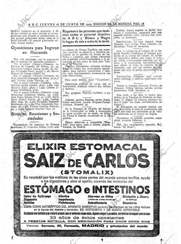 ABC MADRID 18-06-1925 página 18