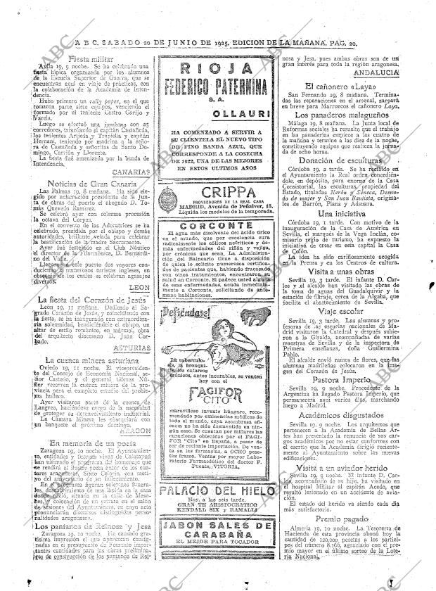 ABC MADRID 20-06-1925 página 20