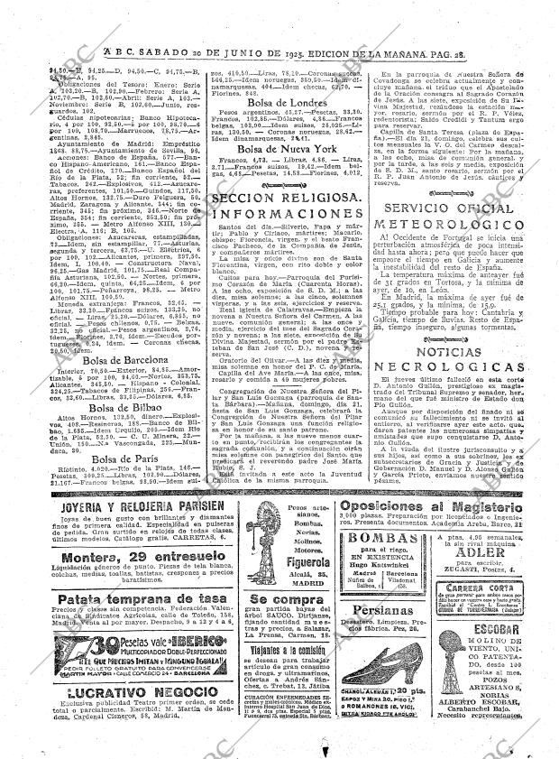 ABC MADRID 20-06-1925 página 28