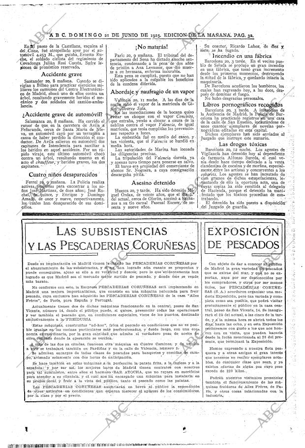 ABC MADRID 21-06-1925 página 32