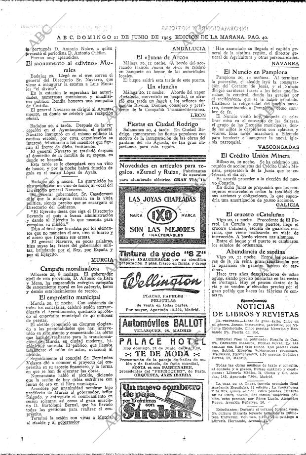 ABC MADRID 21-06-1925 página 40