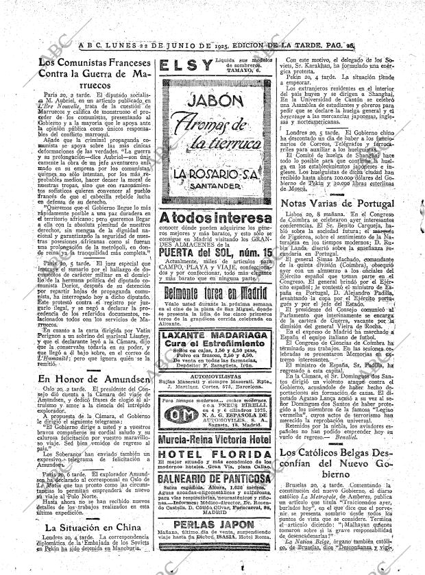 ABC MADRID 22-06-1925 página 26