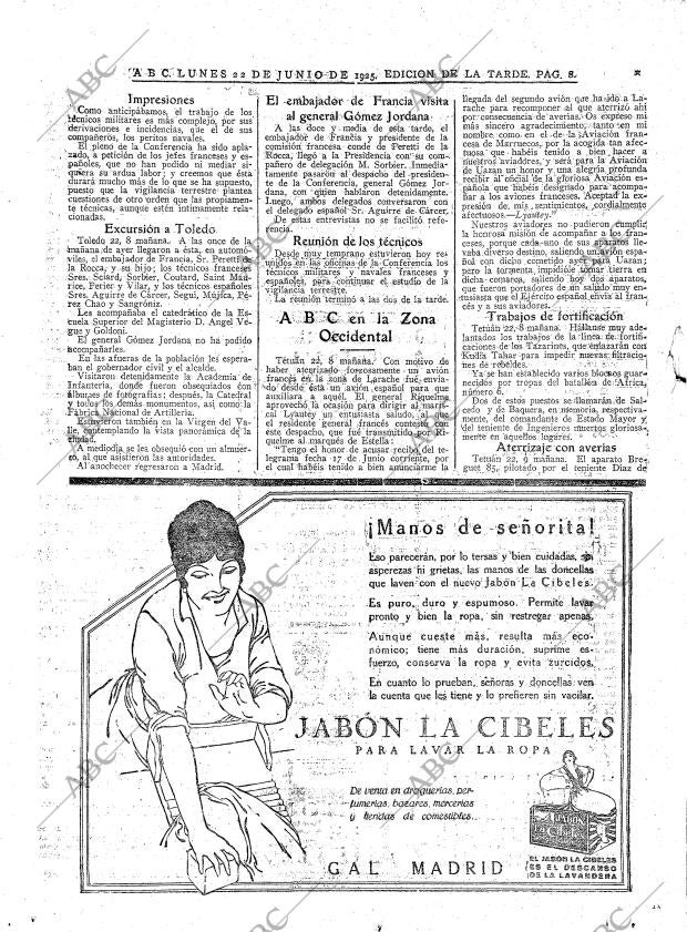 ABC MADRID 22-06-1925 página 8