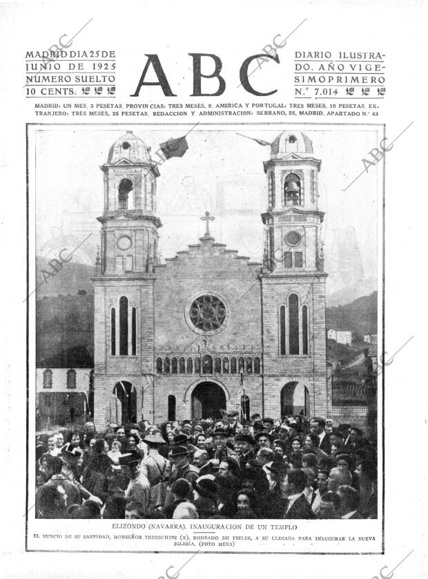 ABC MADRID 25-06-1925 página 1