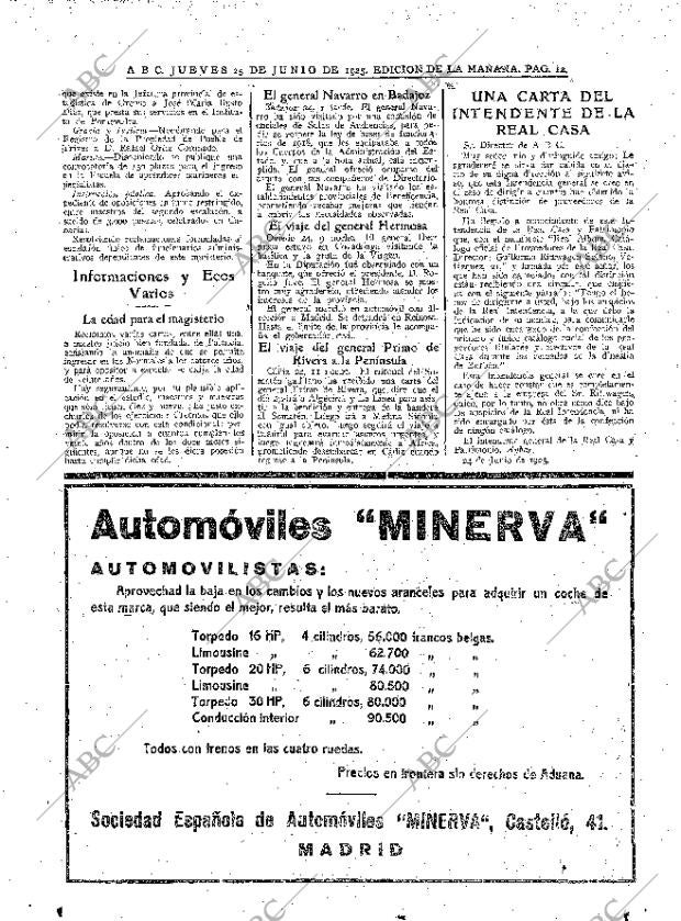 ABC MADRID 25-06-1925 página 12