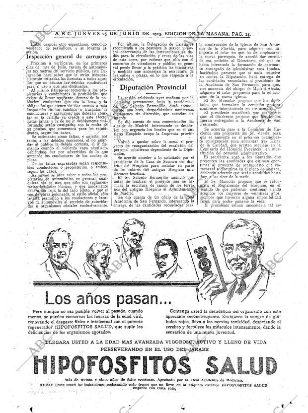 ABC MADRID 25-06-1925 página 14