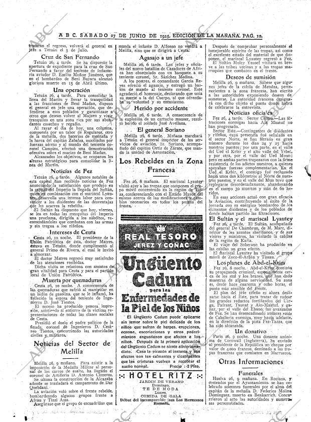 ABC MADRID 27-06-1925 página 10