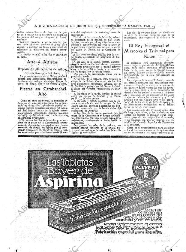 ABC MADRID 27-06-1925 página 14