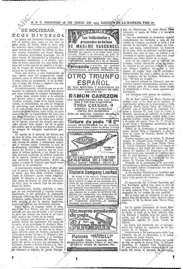 ABC MADRID 28-06-1925 página 27