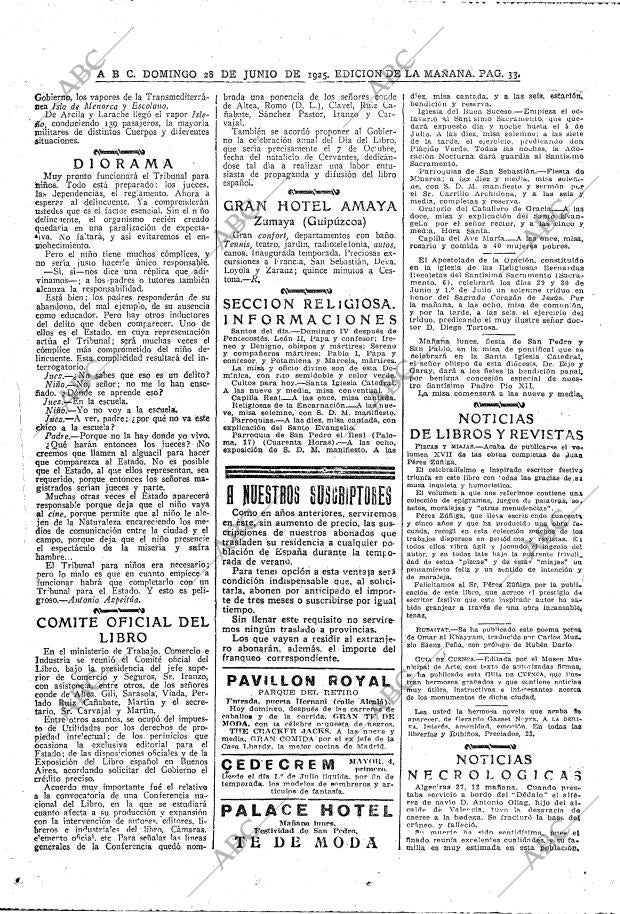 ABC MADRID 28-06-1925 página 33
