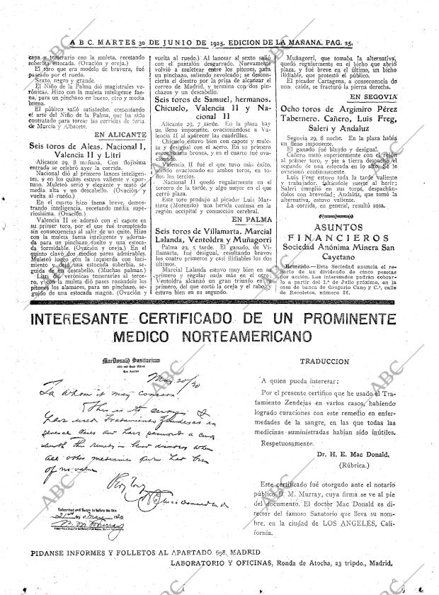 ABC MADRID 30-06-1925 página 25