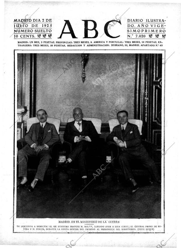 ABC MADRID 02-07-1925 página 1