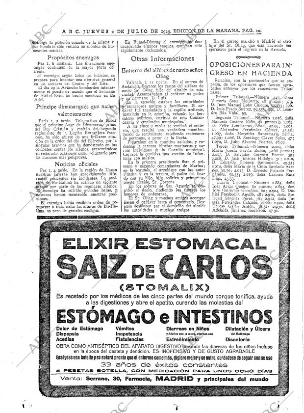 ABC MADRID 02-07-1925 página 10