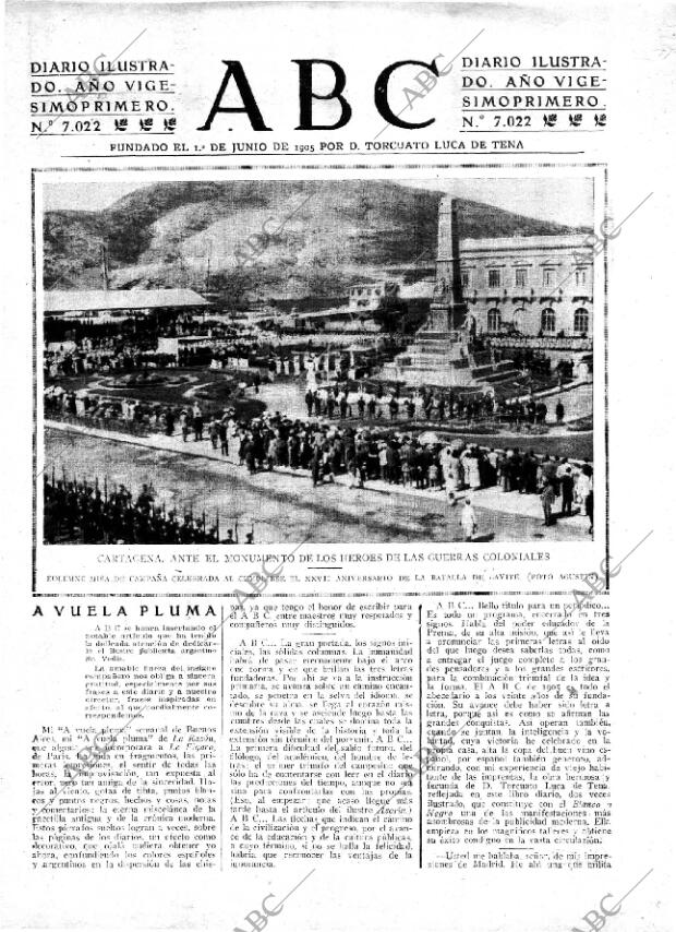 ABC MADRID 07-07-1925 página 1
