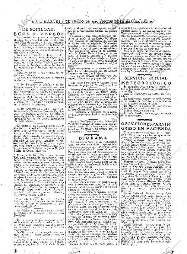 ABC MADRID 07-07-1925 página 23