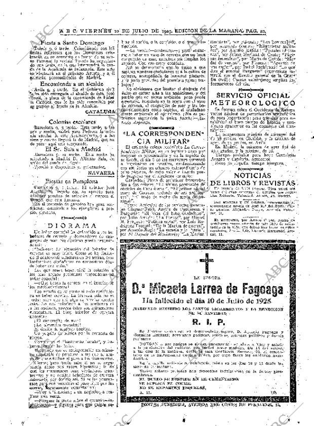 ABC MADRID 10-07-1925 página 20