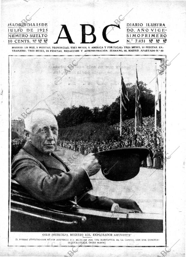 ABC MADRID 15-07-1925 página 1